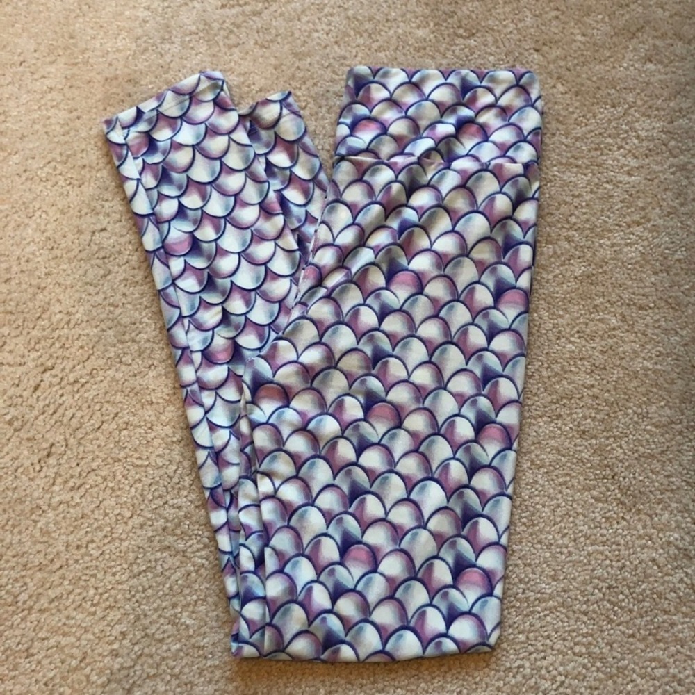 NEW OS LuLaRoe Mermaid Scale Leggings